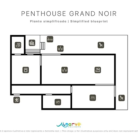 Penthouse Grand Noir By Algarve Holidays شقة *
